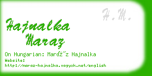 hajnalka maraz business card